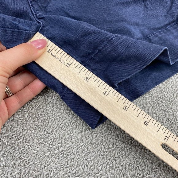 American Eagle Outfitters Midi Twill Short Womens Size 00 Stretch Dark Wash Navy - Picture 9 of 10